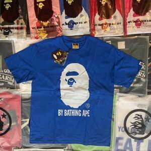 Blue Bape Ape Head Tee